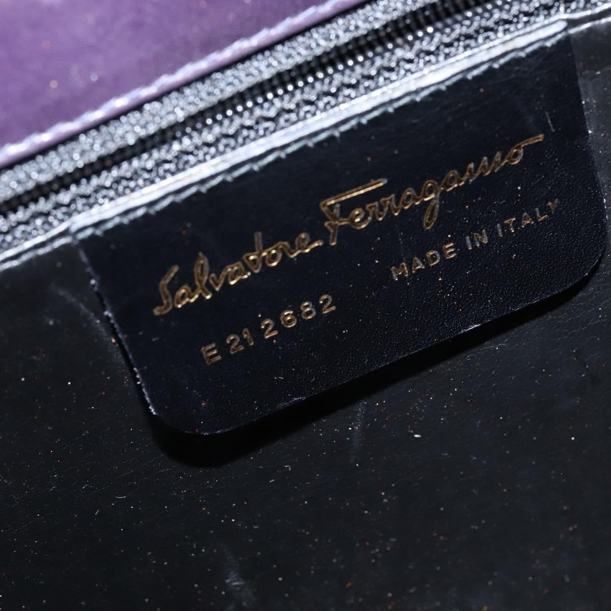 Salvatore Ferragamo Gancini Shoulder Bag Leather, NAVY, LEATHER, Shoulder bag