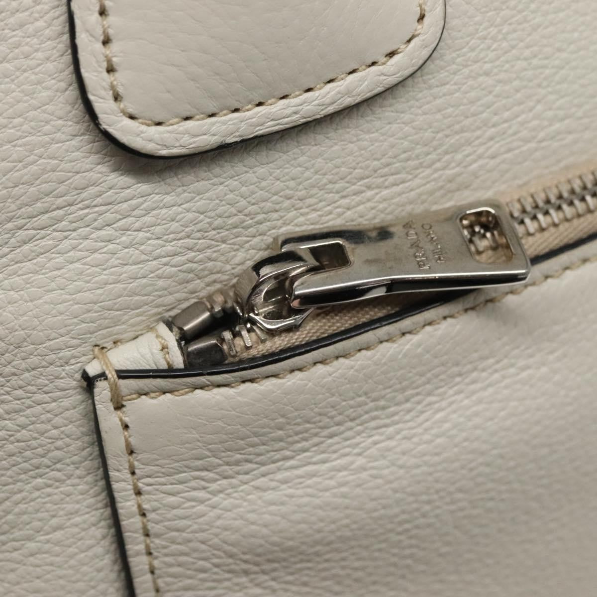 Prada Front Pocket Wing Convertible Tote Vitello Daino, WHITE, LEATHER, Tote bag