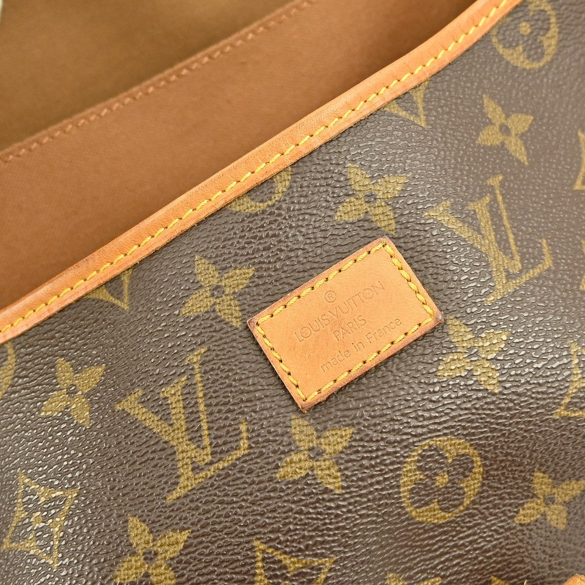 Louis Vuitton Saumur Handbag Monogram Canvas, BROWN, CANVAS, Shoulder bag