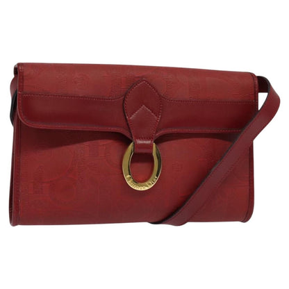 Christian Dior Vintage Trotter Shoulder Bag Canvas, RED, CANVAS, Shoulder bag