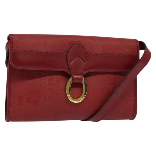 Christian Dior Vintage Trotter Shoulder Bag Canvas, RED, CANVAS, Shoulder bag