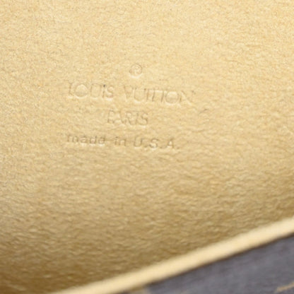 Louis Vuitton Twin Handbag Monogram Canvas, Brown, Leather, Clutch