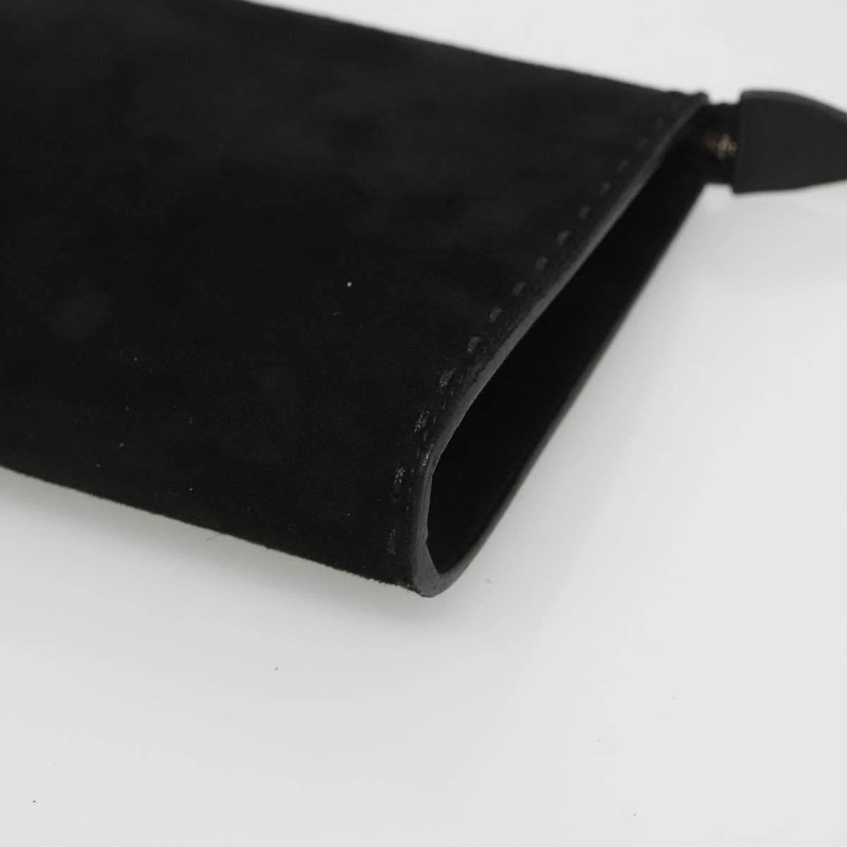 Salvatore Ferragamo Gancini handbag Suede, BLACK, SUEDE, Handbag