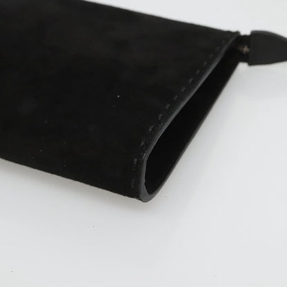 Salvatore Ferragamo Gancini handbag Suede, BLACK, SUEDE, Handbag