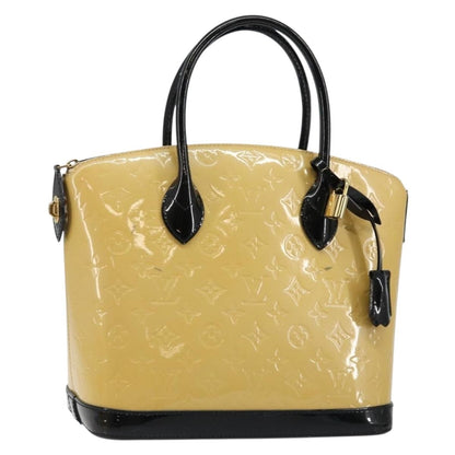 Louis Vuitton Lockit Handbag Monogram Vernis, BEIGE, PATENT_LEATHER, Tote bag