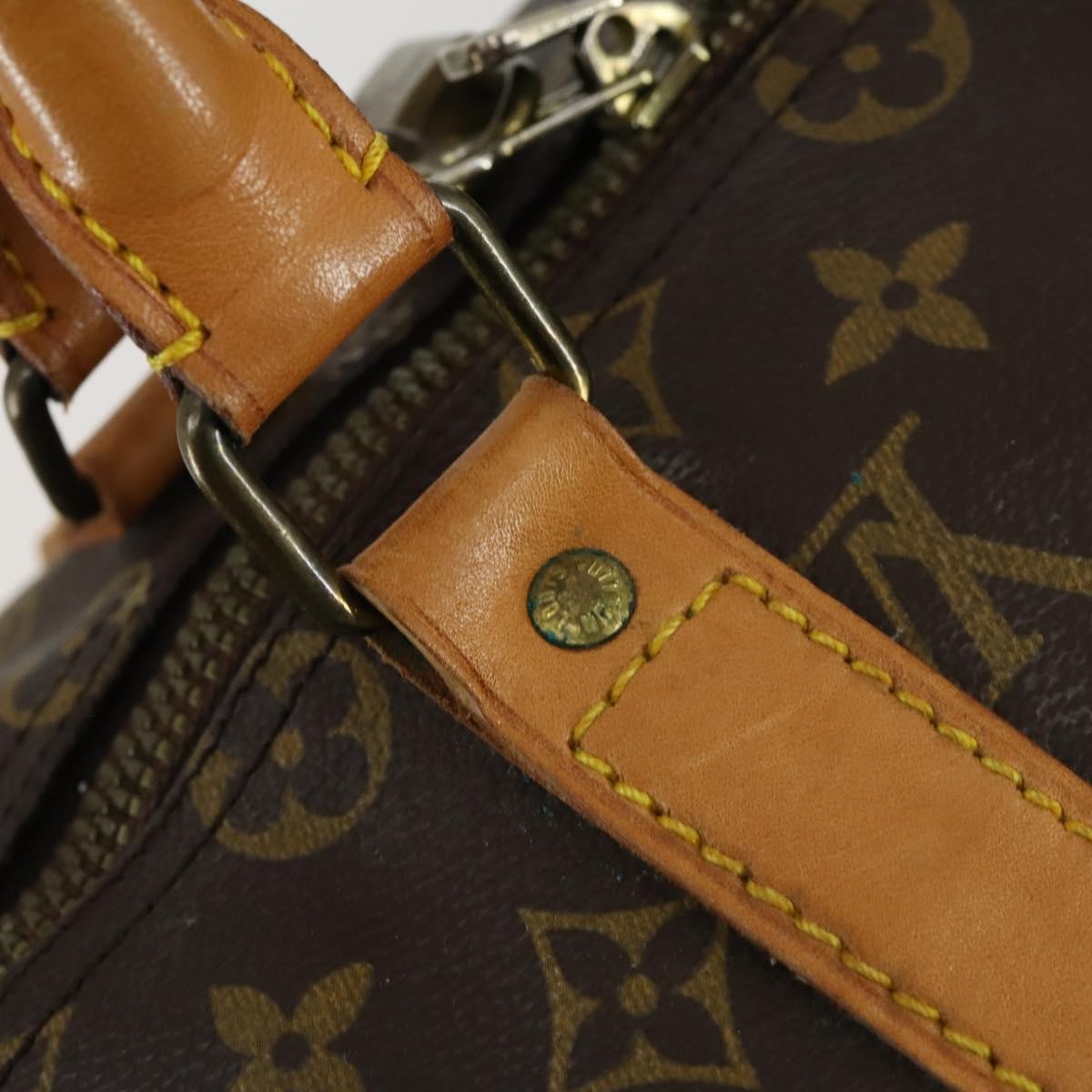 Louis Vuitton Keepall Bag Monogram Canvas, BROWN, CANVAS, Travel bag