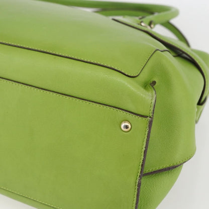 Salvatore Ferragamo Virna Satchel Leather, GREEN, LEATHER, Handbag