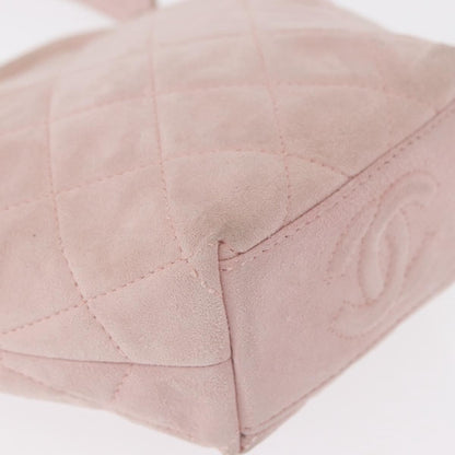 Chanel Vintage CC Hand bag Suede, PINK, SUEDE, Handbag
