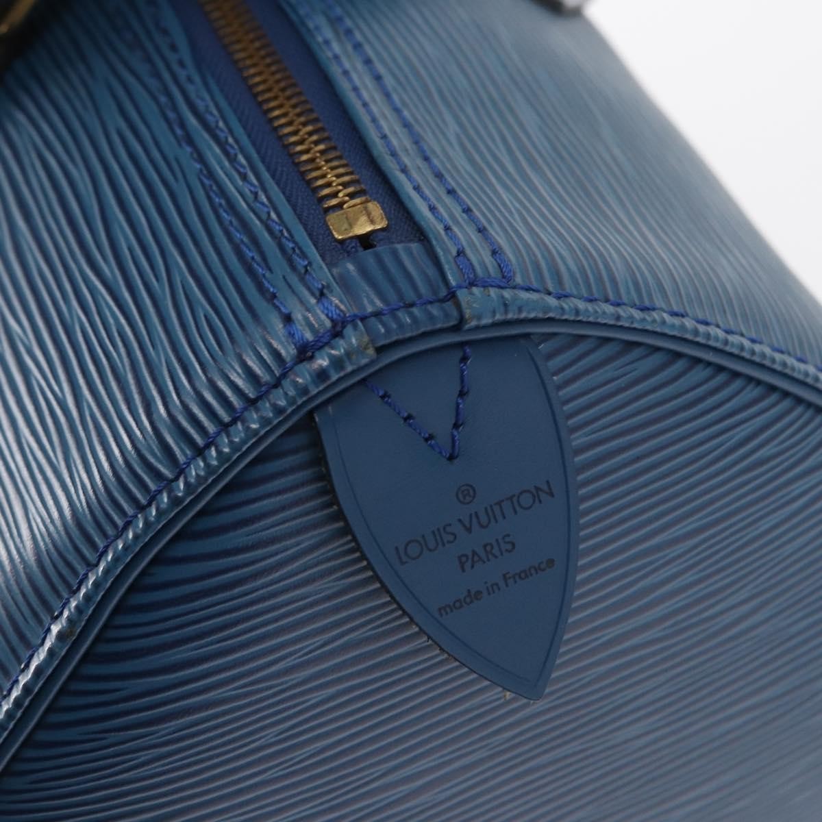 Louis Vuitton Speedy Handbag Epi Leather, BLUE, LEATHER, Handbag