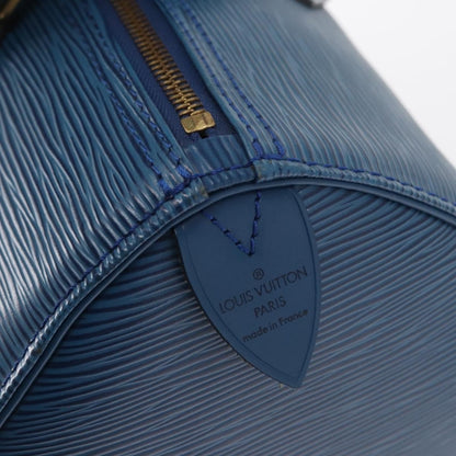 Louis Vuitton Speedy Handbag Epi Leather, BLUE, LEATHER, Handbag