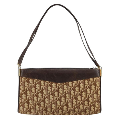 Christian Dior Vintage Trotter Shoulder Bag Canvas, BROWN, CANVAS, Shoulder bag