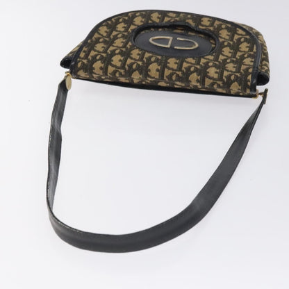 Christian Dior Vintage Flap Crossbody Bag Canvas, NAVY, CANVAS, Shoulder bag