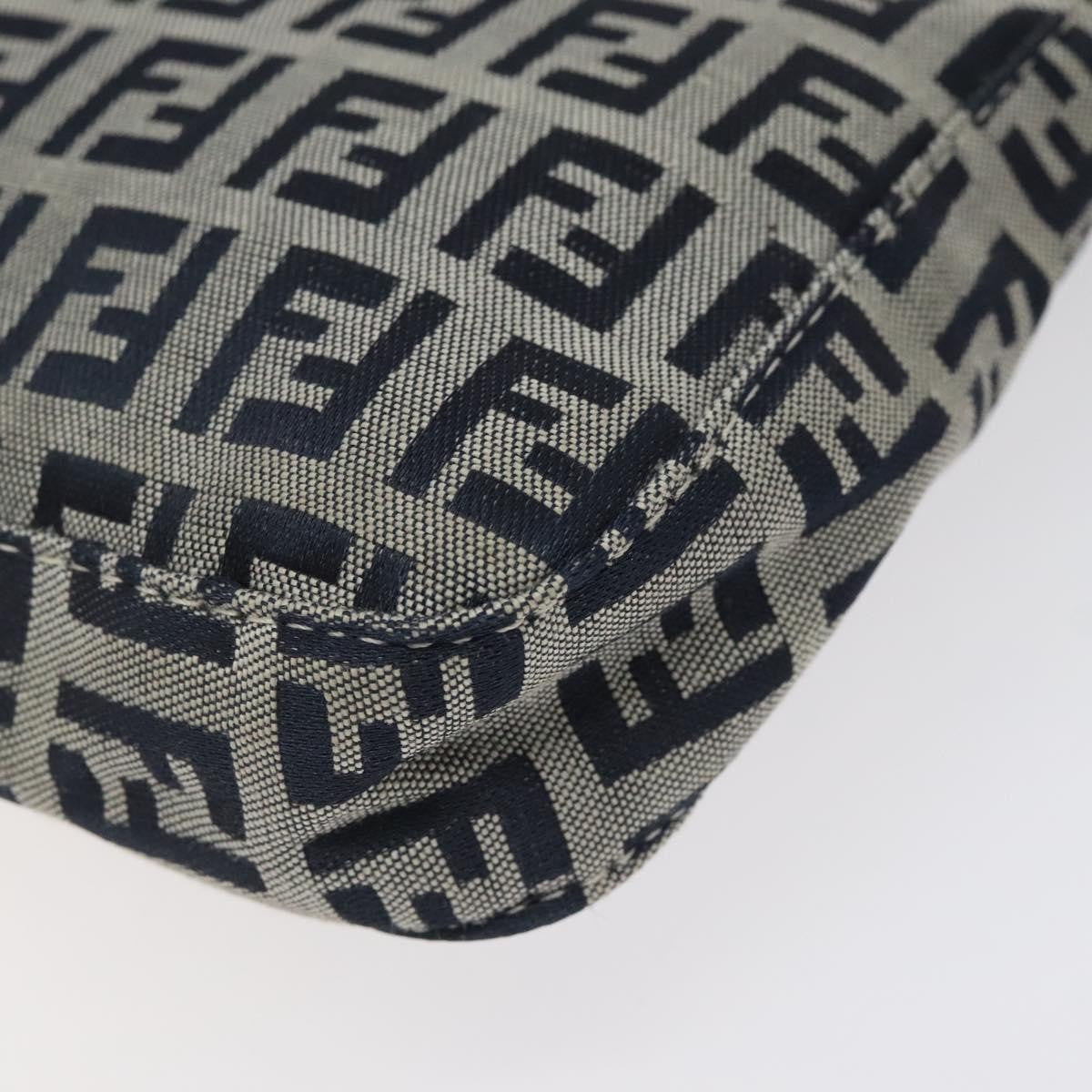 Fendi Vintage Shoulder Bag Zucca Canvas, NAVY, CANVAS, Shoulder bag