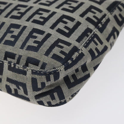 Fendi Vintage Shoulder Bag Zucca Canvas, NAVY, CANVAS, Shoulder bag
