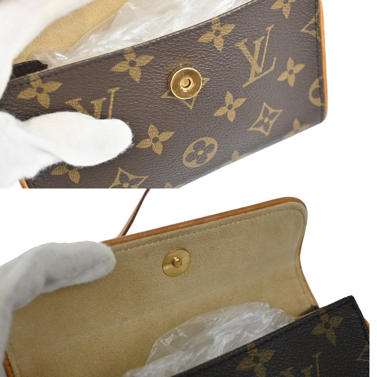 Louis Vuitton Florentine Waist Bag Monogram Canvas, BROWN, CANVAS, Clutche & pouche