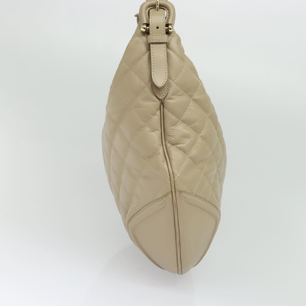 Burberry Hoxton Hobo Quilted Leather, BEIGE, LEATHER, Shoulder bag