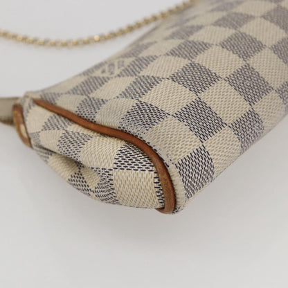 Louis Vuitton Eva Handbag Damier, WHITE, CANVAS, Shoulder bag