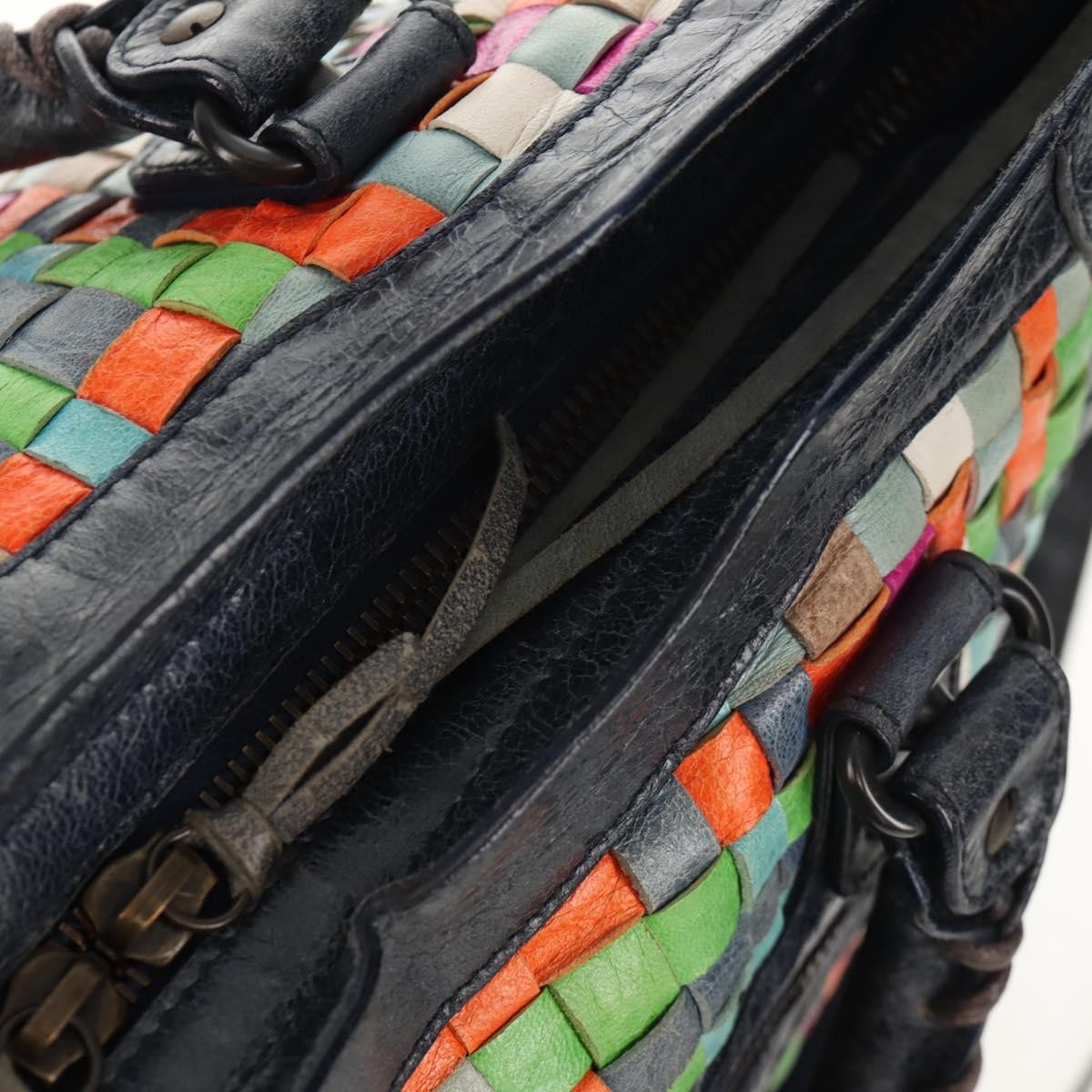 Balenciaga City Classic Studs Bag Woven Crocodile Embossed Leather, MULTICOLOUR, LEATHER, Handbag