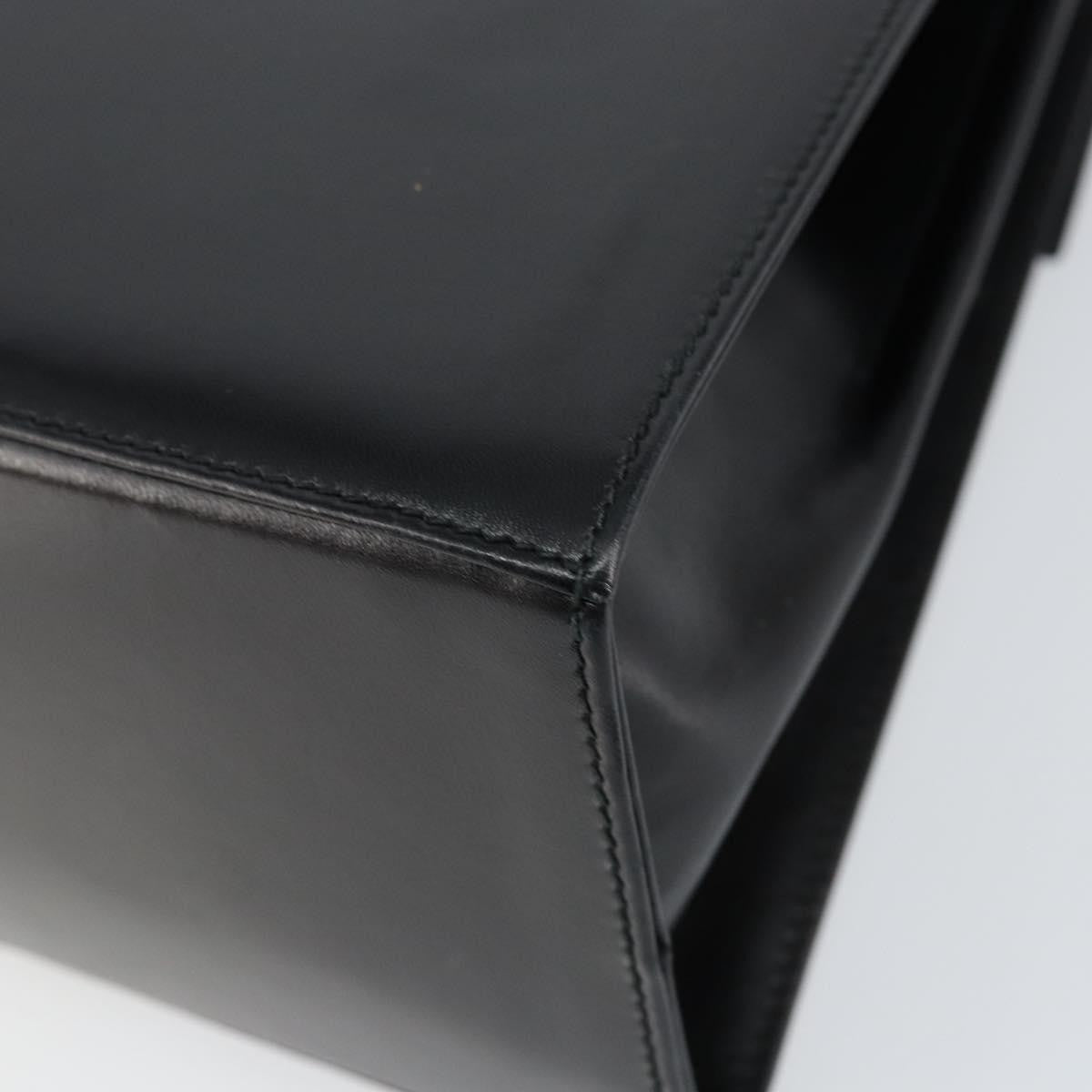 Salvatore Ferragamo Convertible Top Handle Bag Leather, BLACK, LEATHER, Handbag