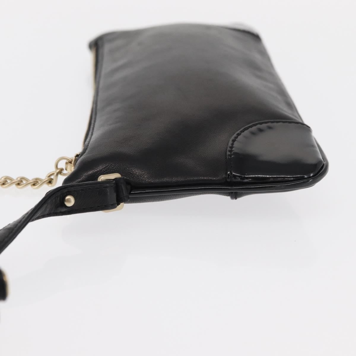 Chanel Camellia Clutch Bag Leather, BLACK, LEATHER, Clutche & pouche