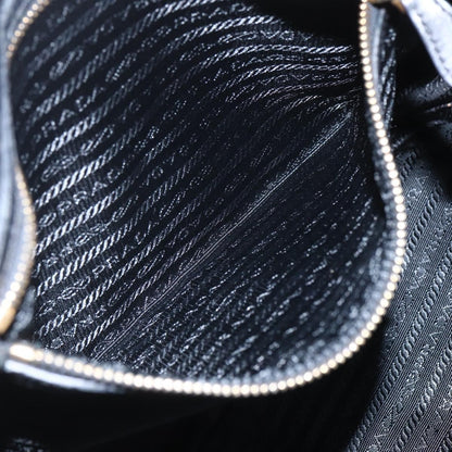 Prada Vintage Handbag Leather, BLACK, LEATHER, Handbag