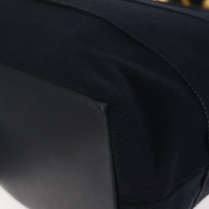 Salvatore Ferragamo Vala Handbag Canvas, NAVY, CANVAS, Handbag