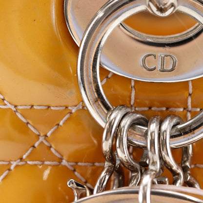 Christian Dior Lady Dior Bag Patent, BLACK, PATENT_LEATHER, Tote bag