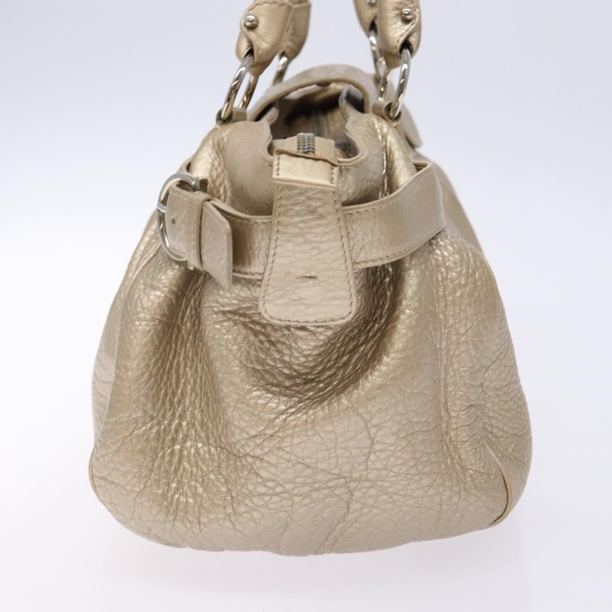 Salvatore Ferragamo Marisa Satchel Leather, GOLD, LEATHER, Handbag