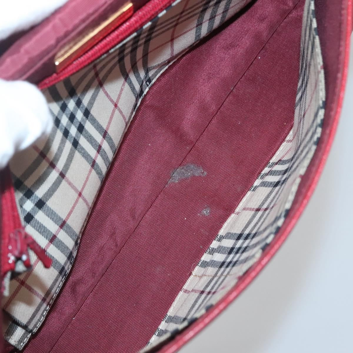 Burberry Vintage Handbag Leather, RED, LEATHER, Handbag