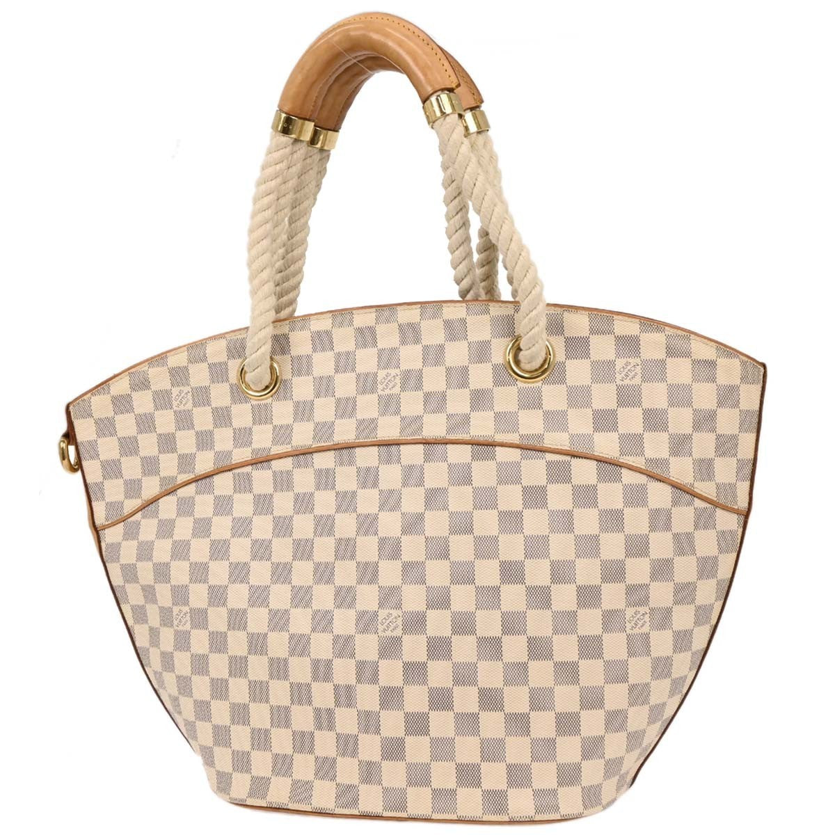 Louis Vuitton Pampelonne Handbag Damier, WHITE, CANVAS, Tote bag
