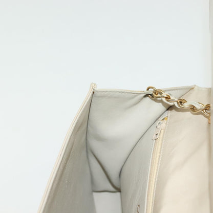 Chanel Vintage CC Full Flap Bag Quilted Lambskin, BEIGE, LEATHER, Shoulder bag