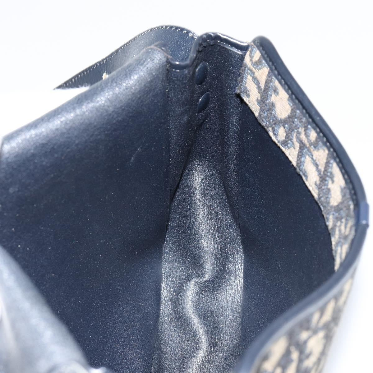 Christian Dior Vintage Trotter Shoulder Bag Canvas, NAVY, CANVAS, Shoulder bag