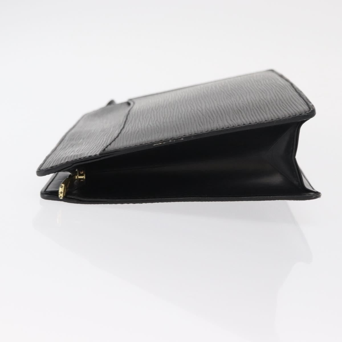 Louis Vuitton Pochette Homme Epi Leather, BLACK, LEATHER, Clutche & pouche