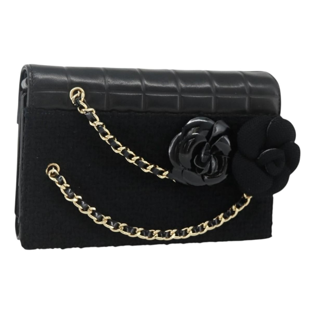 Chanel Flap Clutch Leather, Black, Leather, Clutch