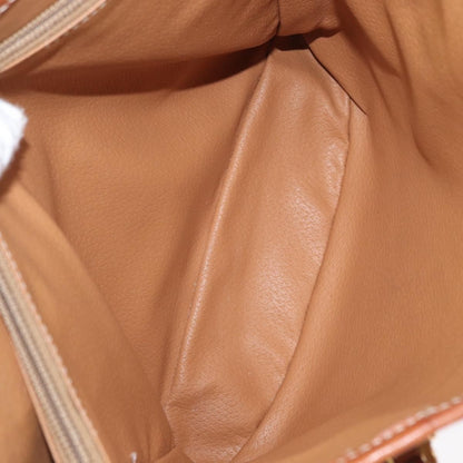 Celine Vintage Macadam Shoulder Bag Canvas and Leather, BROWN, PVC, Shoulder bag