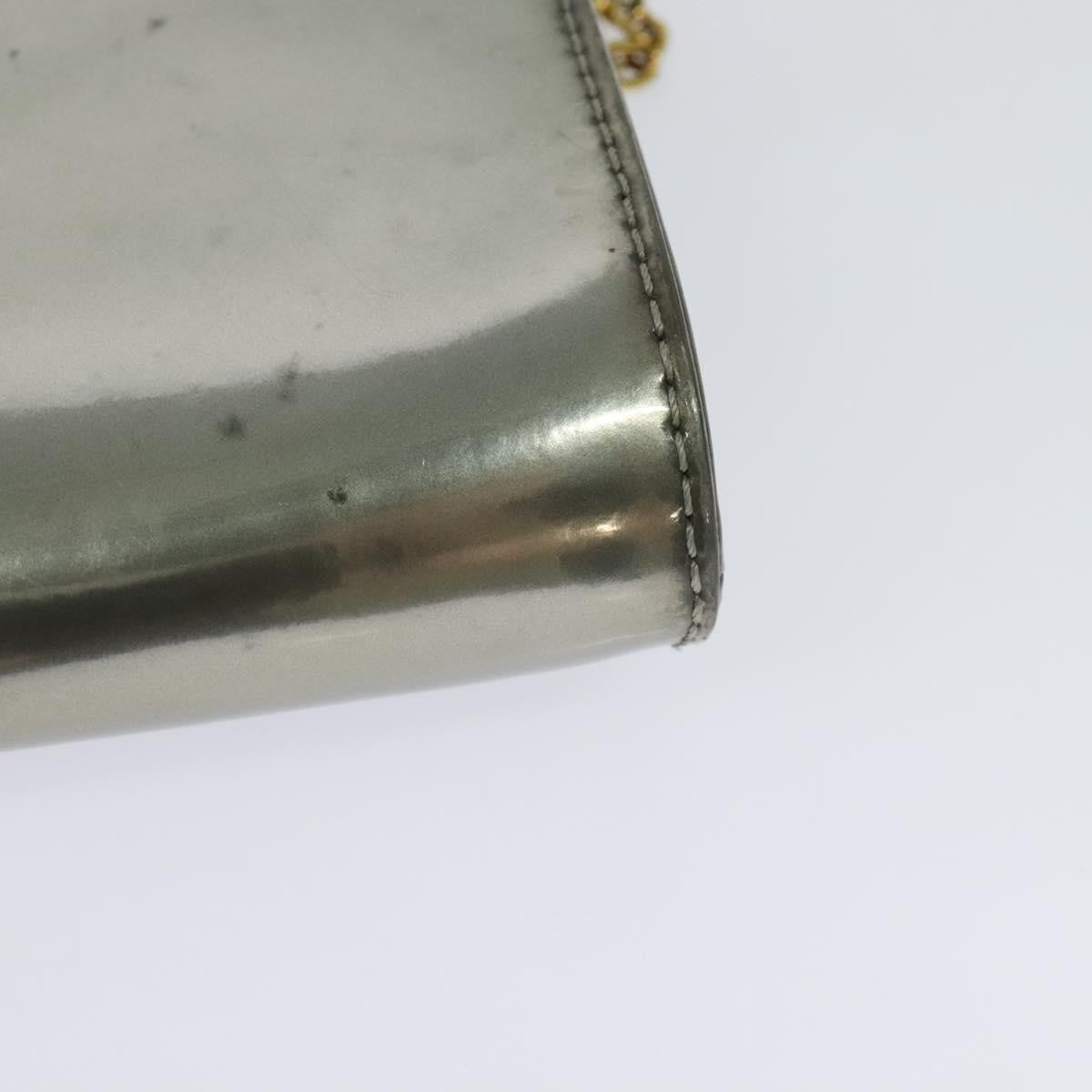 Louis Vuitton Chain Louise Clutch Patent, SILVER, PATENT_LEATHER, Clutche & pouche