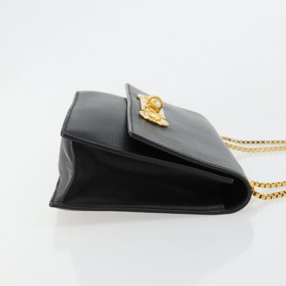 Versace Medusa Flap Chain Bag Leather, Black, Leather, Shoulder Bag