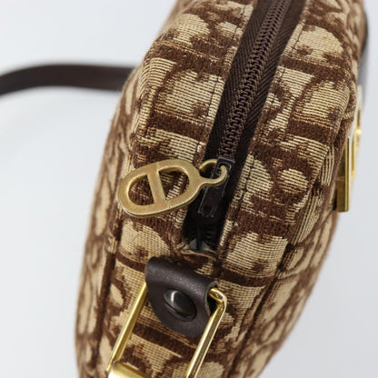 Christian Dior Vintage Trotter Crossbody Bag Diorissimo Coated Canvas, BROWN, CANVAS, Shoulder bag