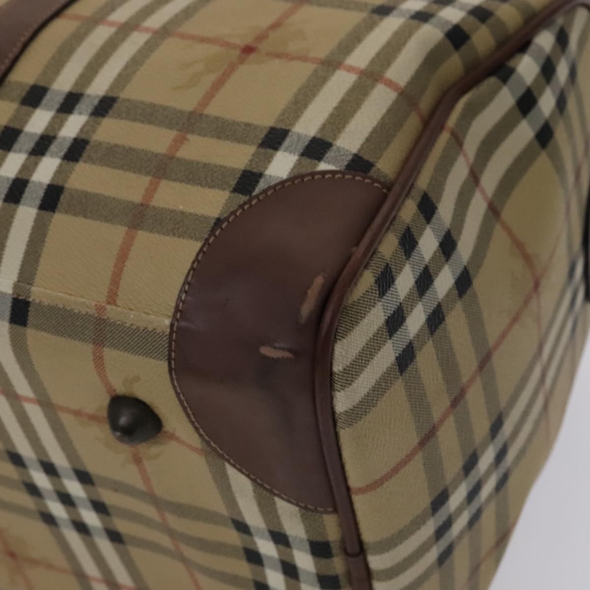 Burberry Convertible Weekend Duffle Bag Haymarket Coated Canvas, BEIGE, CANVAS, Travel bag