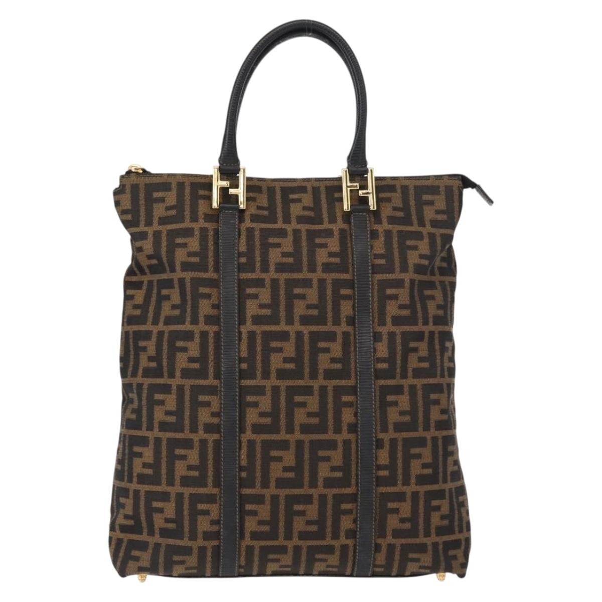 Fendi Zucca Tote bag Canvas, BLACK, CANVAS, Tote bag
