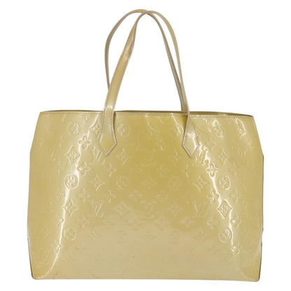 Louis Vuitton Wilshire Handbag Monogram Vernis, BEIGE, PATENT_LEATHER, Handbag