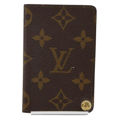 Louis Vuitton Porte Cartes Pression Card Case Monogram Canvas, BROWN, CANVAS, Card Holders