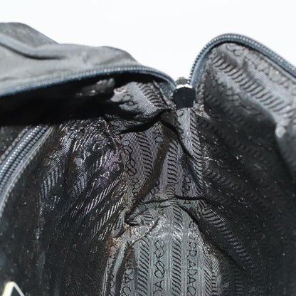 Prada Vintage Zip Handbag Tessuto, BLACK, NYLON, Handbag