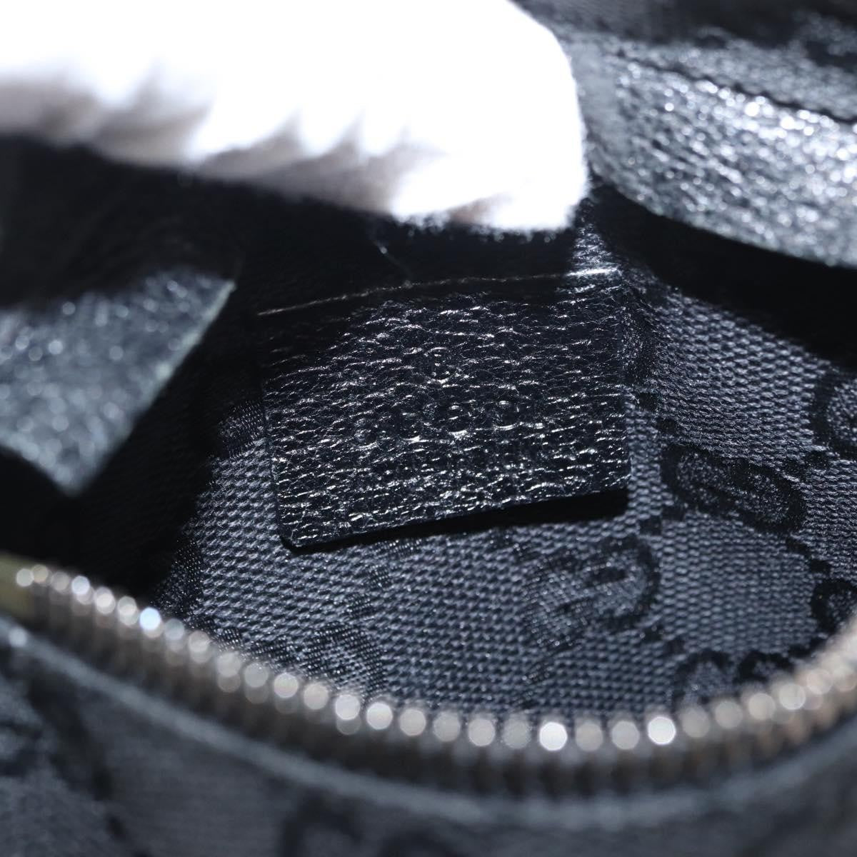 Gucci Vintage Double Belt Bag GG Canvas with Leather, BLACK, CANVAS, Shoulder bag