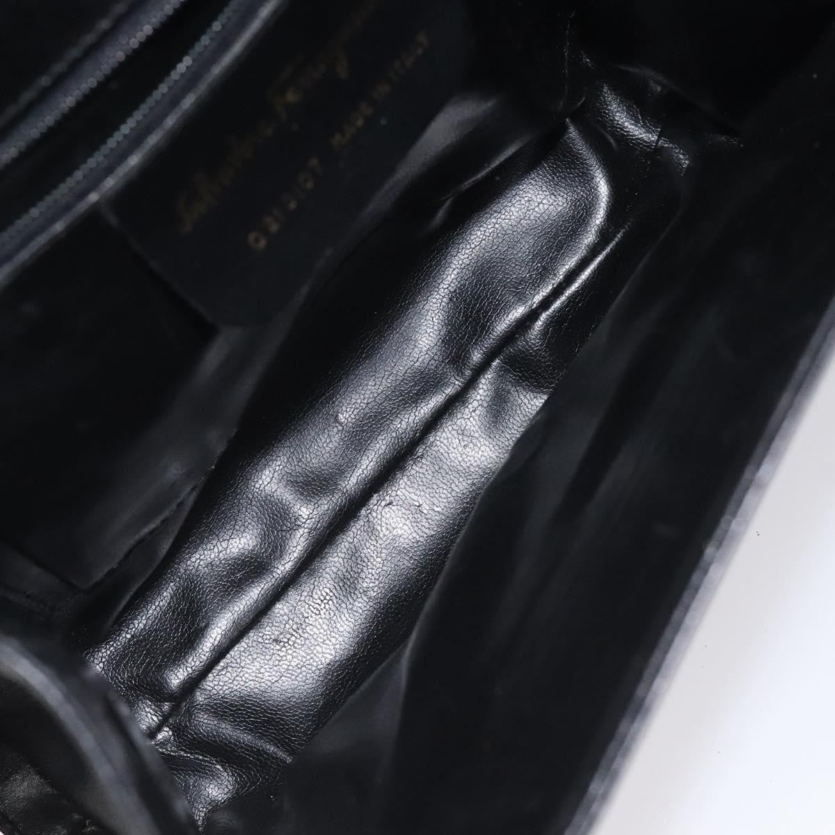 Salvatore Ferragamo Vara shoulder Bag Leather, Black, Leather, Shoulder Bag