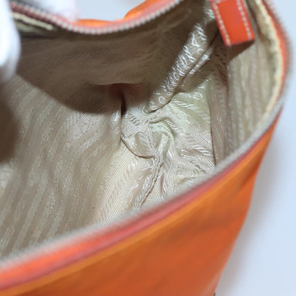 Prada Zip Shoulder Bag Tessuto, ORANGE, NYLON, Shoulder bag