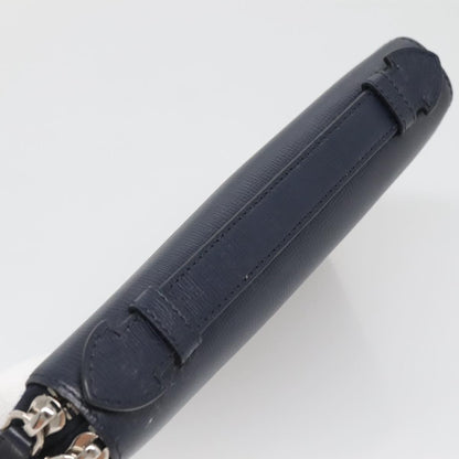 Burberry Reeves Double Zip Organizer Wallet Leather, NAVY, LEATHER, Wallets