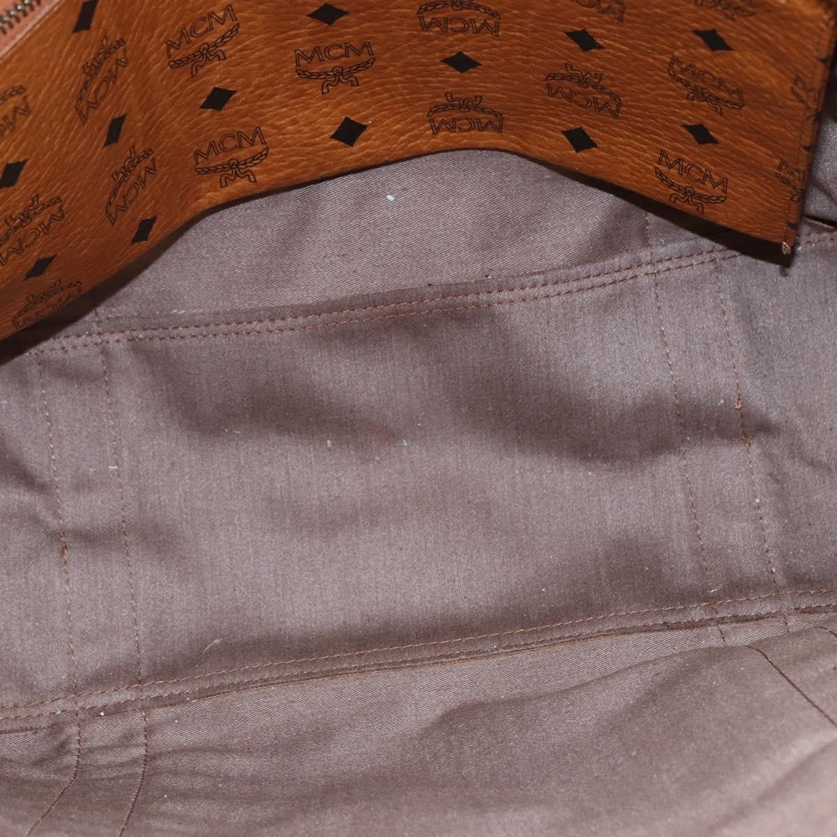 MCM Vintage Visetos Tote bag Canvas, BROWN, PVC, Tote bag