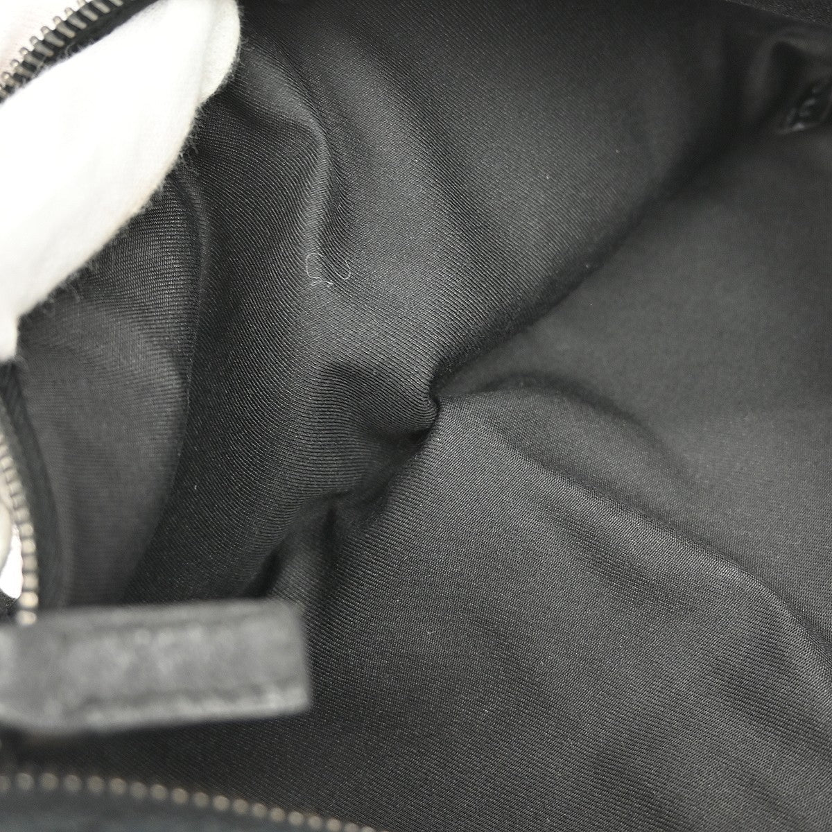 Gucci Vintage Double Belt Bag GG Canvas with Leather, BLACK, CANVAS, Clutche & pouche