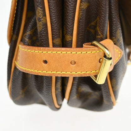 Louis Vuitton Saumur Handbag Monogram Canvas, Brown, Canvas, Shoulder Bag